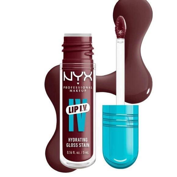 K-Care:NYX Professional Makeup Lip I.V. Hydrating Gloss Serum Stain*Muted Berry - Picture 1 of 3